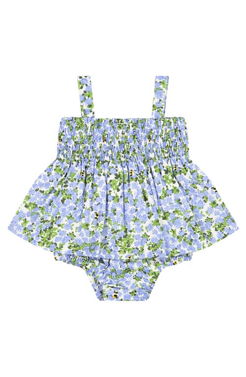 Busy Bees Hazel Romper Blue Hydrangea In Blue Hydrangea