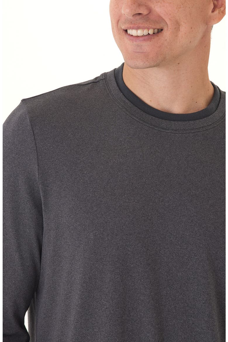 Parker Heather Luxe Long Sleeve T-Shirt, Alternate, color, HEATHER CHARCOAL