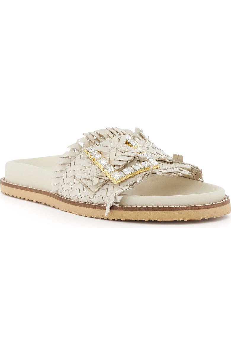 Dune London Leilah Slide Sandal, Main, color, Ecru
