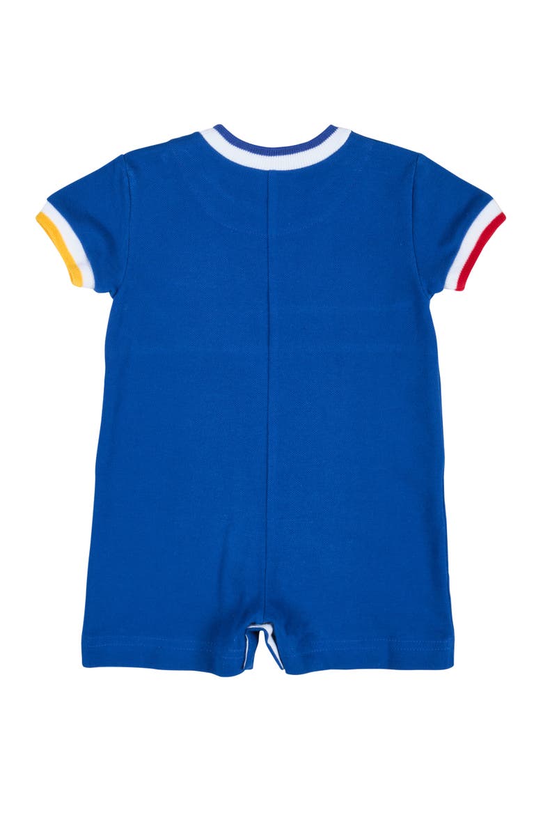 Pique Knit Shortall With Sailboat, Alternate, color, Royal / White