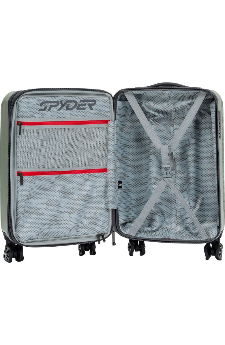 Spyder Rails 3 Piece Luggage Set, Alternate, color, Moss Gray