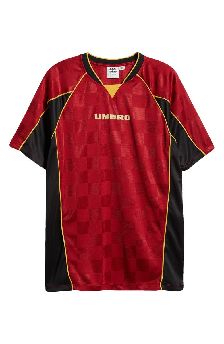 Umbro Raglan Sleeve Football Jersey, Alternate, color, Red Dahlia