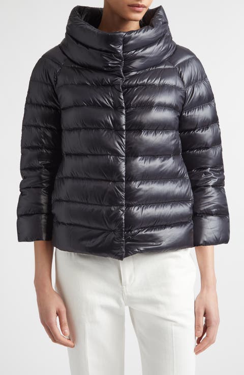Shiny Short Hooded Down Puffer Jacket