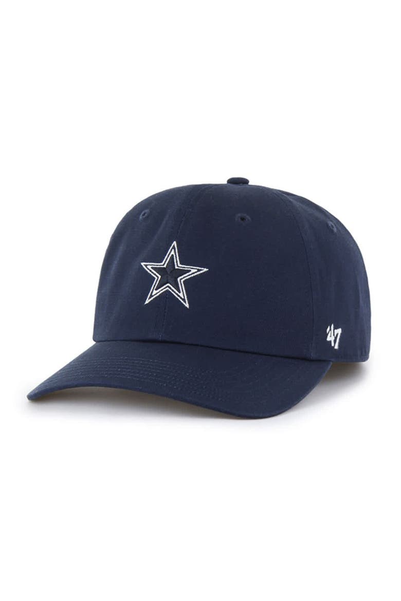 Men's '47  Navy Dallas Cowboys Foundational Franchise Fitted Hat, Main, color, Navy