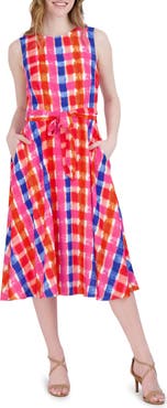 Julia Jordan Sleeveless Tie Waist Midi Dress