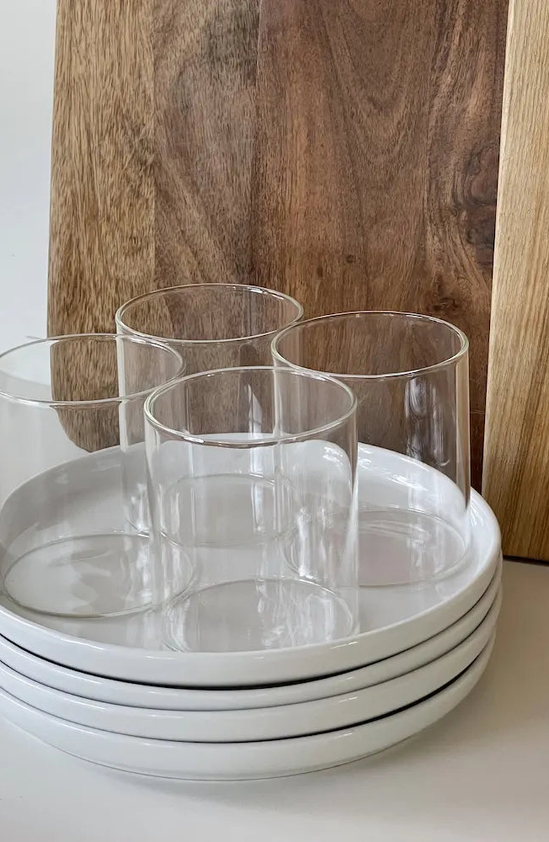 PUBLIC GOODS Rocks Glasses, Alternate, color, Clear