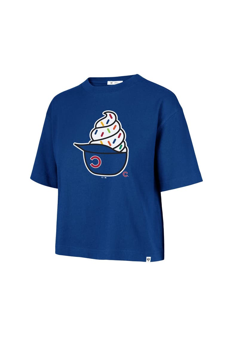 '47 Women's '47  Royal Chicago Cubs Ice Cream Helmet T-Shirt, Alternate, color, Royal