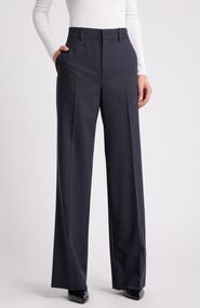 パンツ GREY STRIPE WIDE STRAIGHT SLACKS 2722P Wide-leg Pants - Gray/herringbone-patterned - Ladies | H&M US