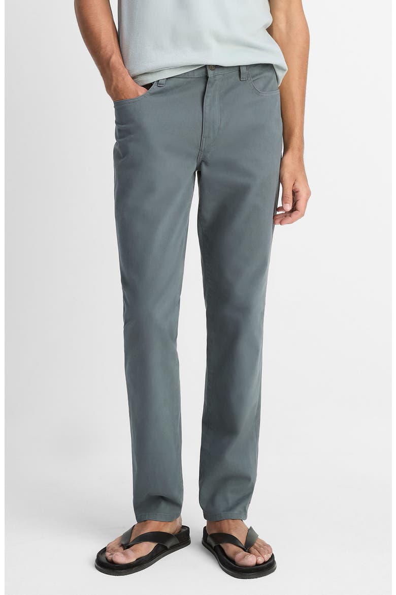 Dylan Slim Fit Peached Stretch Cotton Pants, Main, color, HARBOR BLUE
