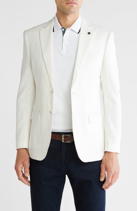 Slim Fit Wax Linen Blazer