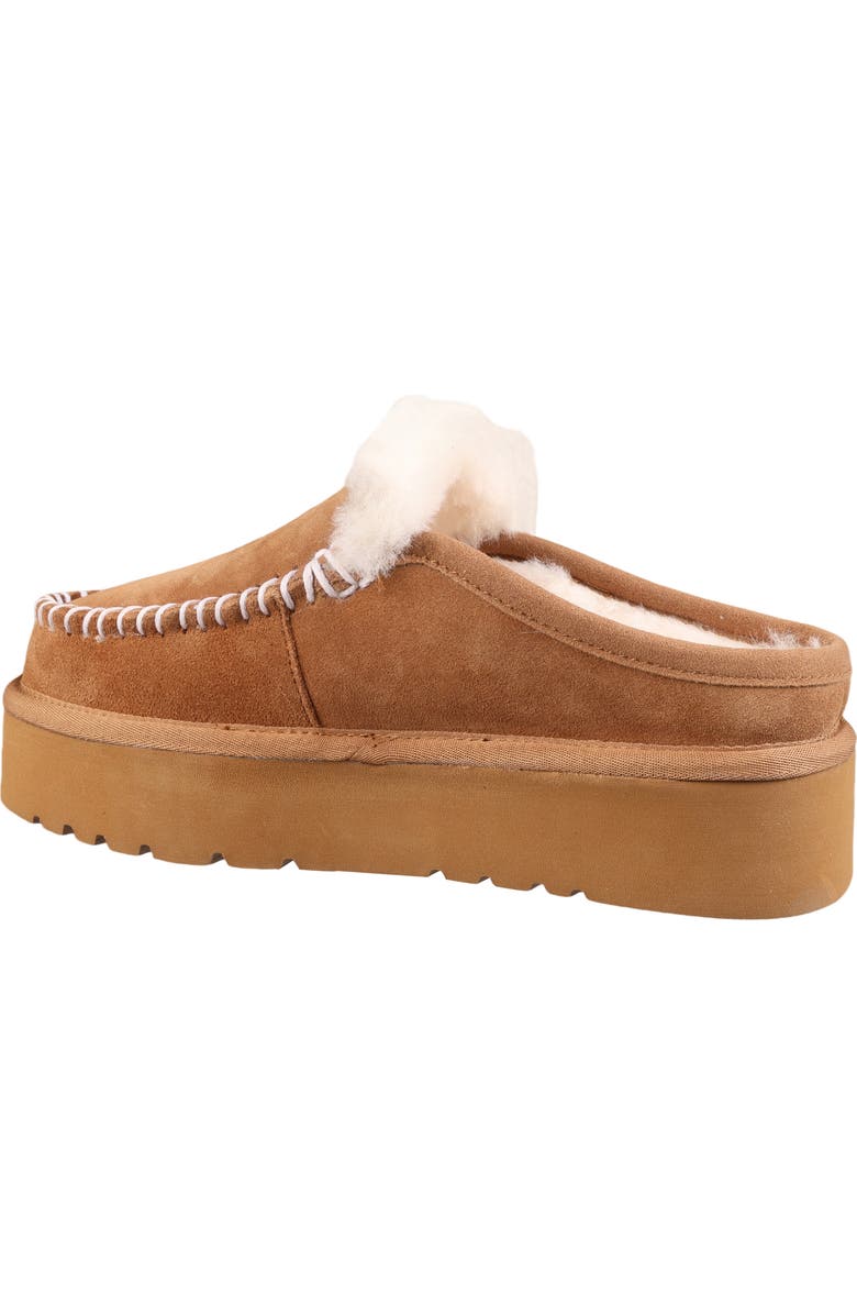 Mykos Suede Genuine Shearling Lined Water Repellent Clog, Alternate, color, Chestnut