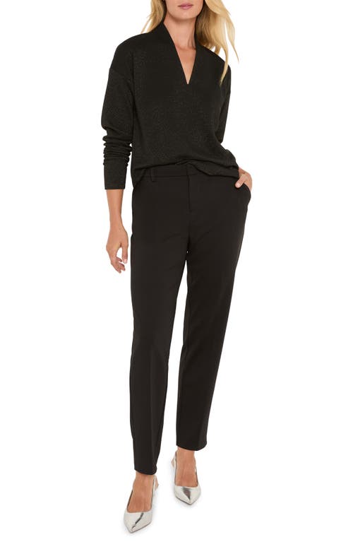 Nic + Zoe Nic+zoe Sparkle Stripe Everyday Top In Black