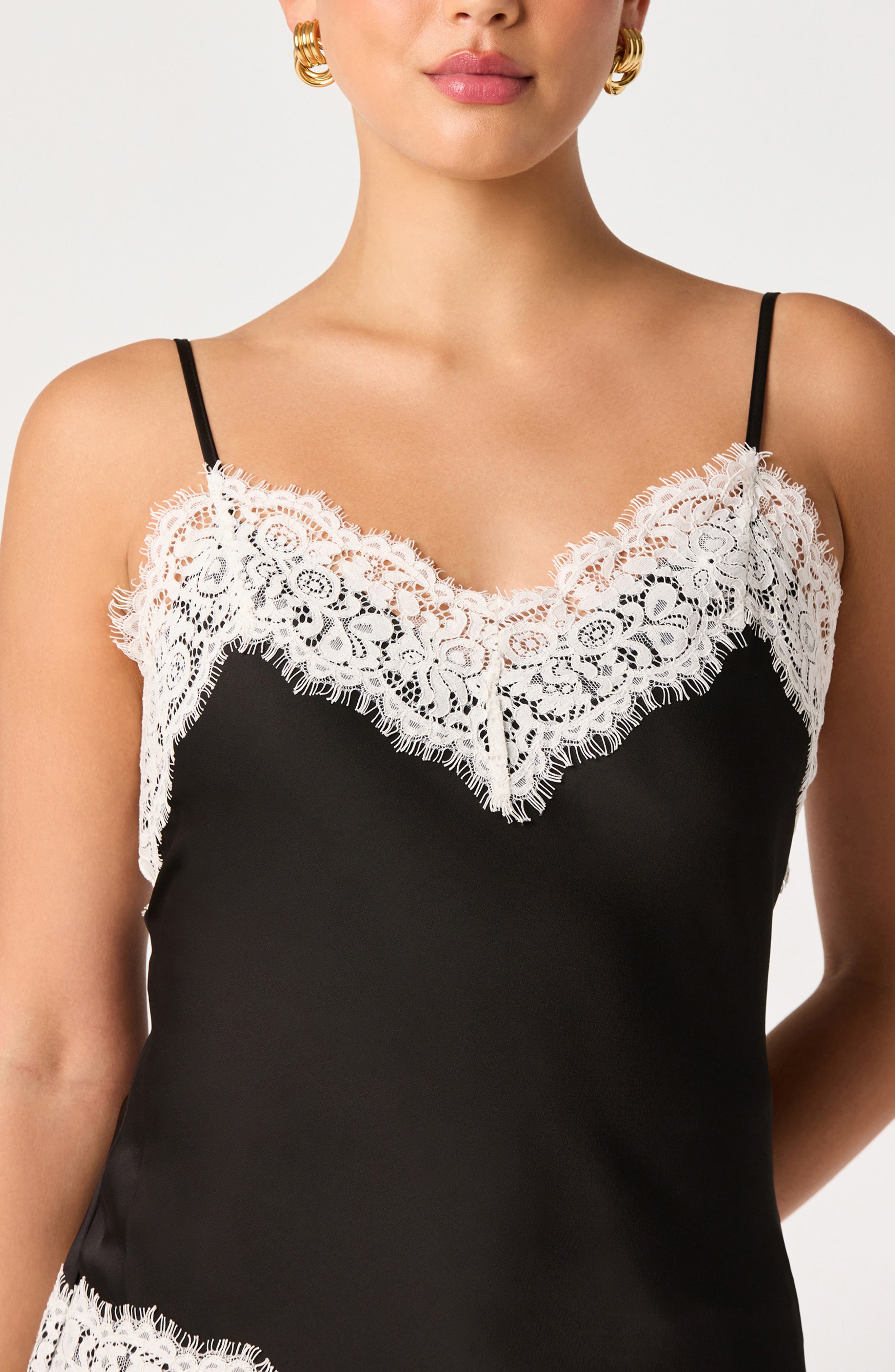 Analise Lace Trim Asymmetric Satin Camisole (Women) | Nordstrom