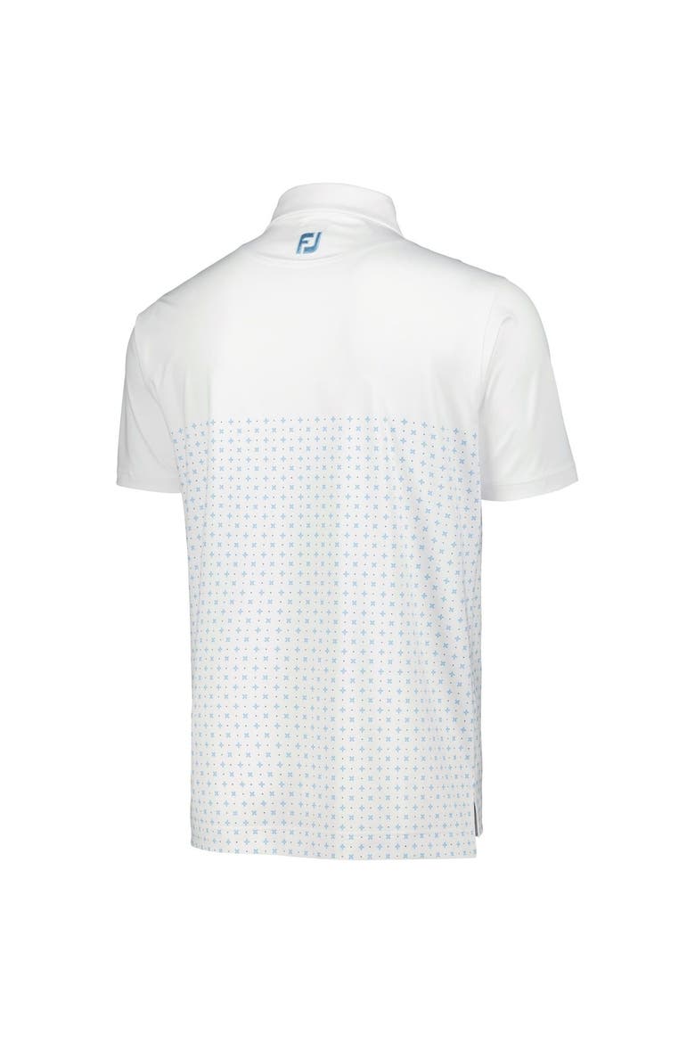 Men's FootJoy White Arnold Palmer Invitational Engineered Foulard Lisle Polo, Alternate, color, White