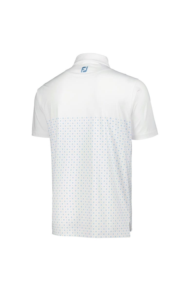 FOOTJOY Men's FootJoy White Arnold Palmer Invitational Engineered Foulard Lisle Polo, Alternate, color, 