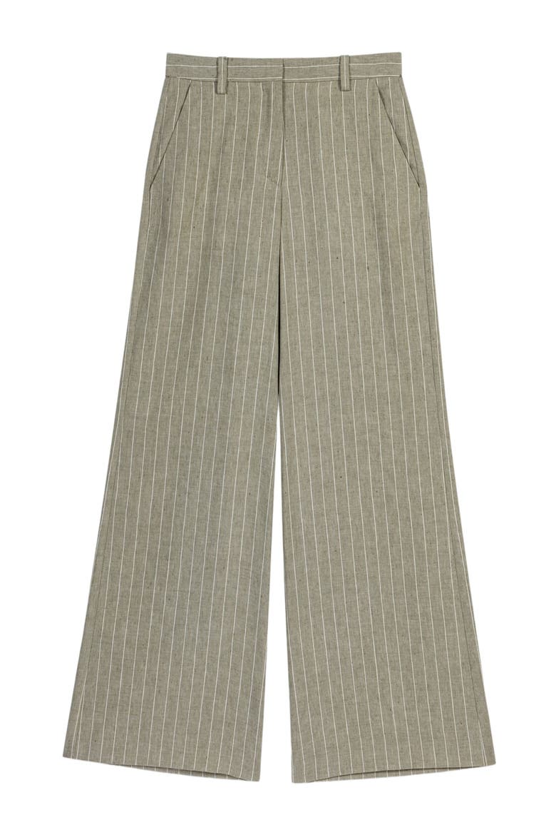 Linen-blend suit trousers, Alternate, color, Khaki