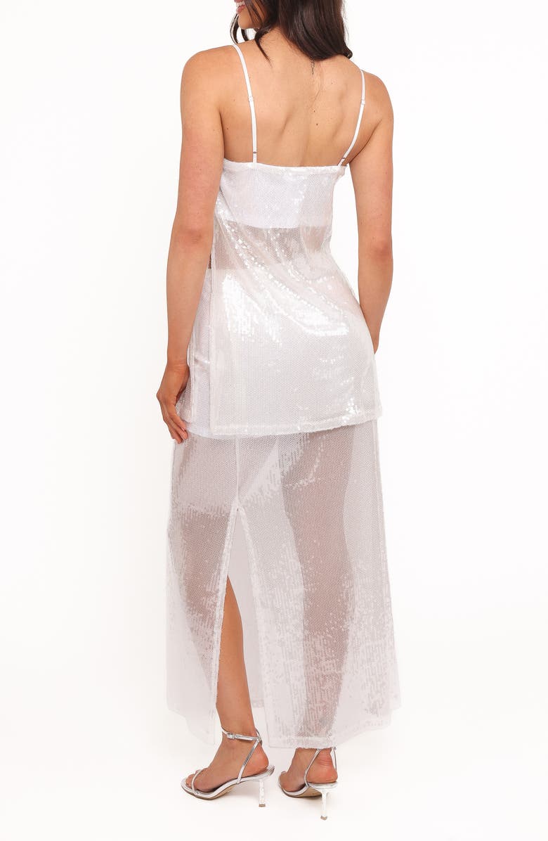Petal & Pup Vienne Sequin Top & Maxi Skirt Set, Alternate, color, White Sequin