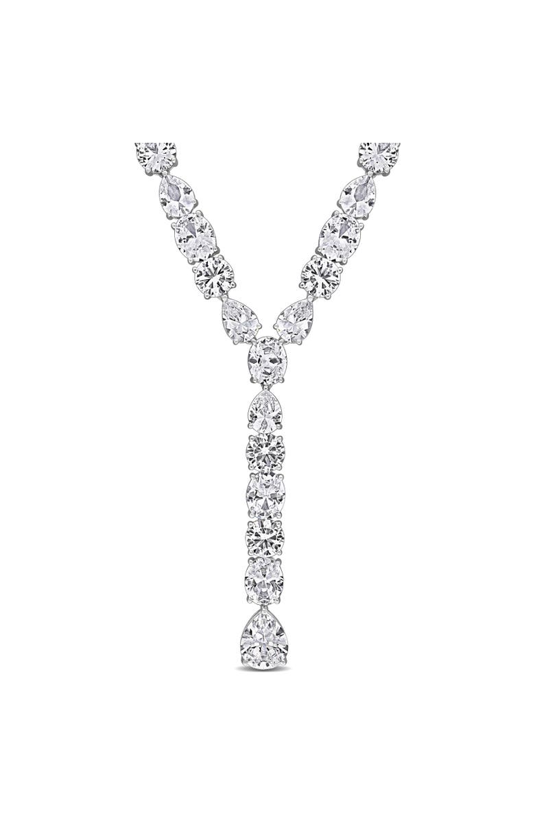 Julianna B. Lab-Created White Sapphire Lariat Necklace, Main, color, 