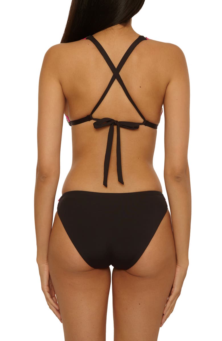 Lucky Brand Malaga Crochet Tab Hipster Bikini Bottoms, Alternate, color, Black