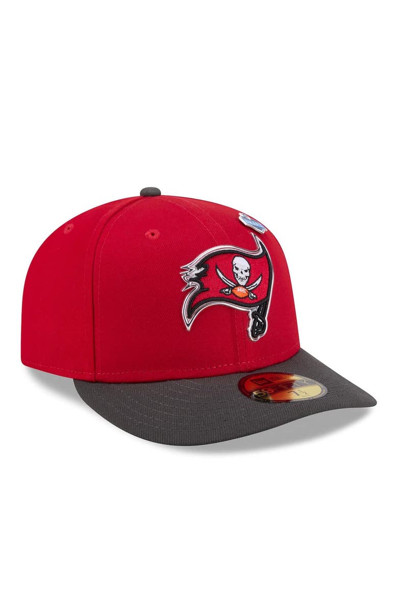 New Era Men's New Era  Red/Pewter Tampa Bay Buccaneers 2026 NFL Draft Pre-Curved 59FIFTY Fitted Hat, Alternate, color, Red