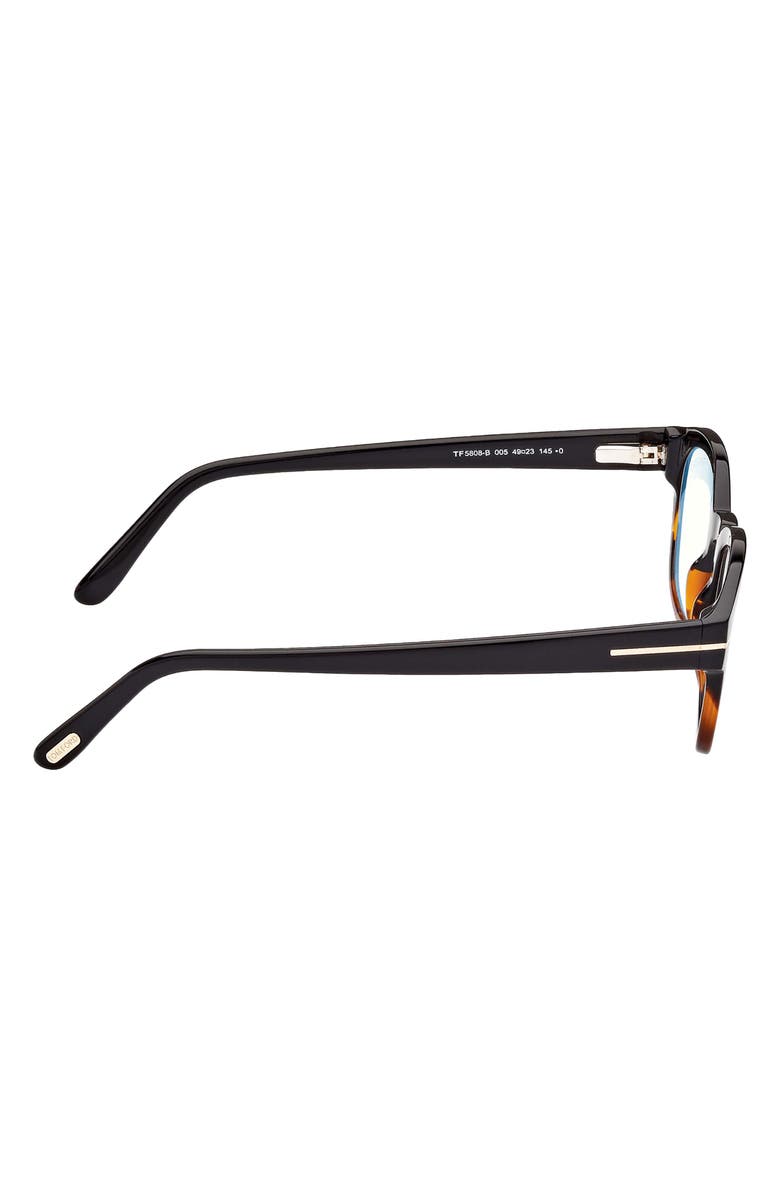 TOM FORD 49mm Square Blue Light Blocking Glasses, Alternate, color,