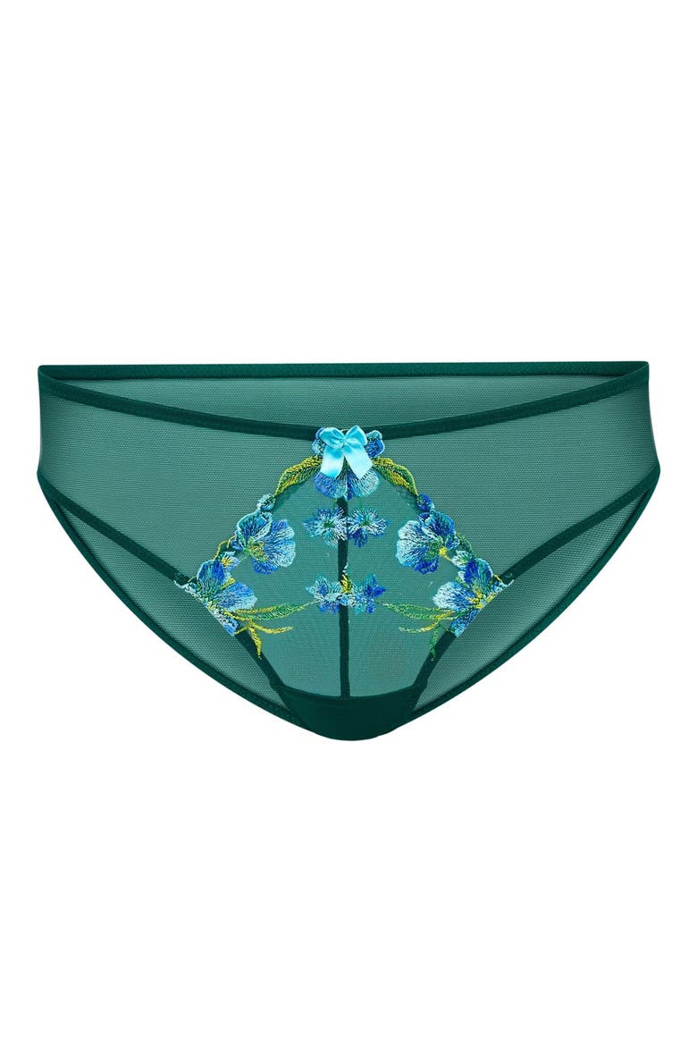 Daphne Bikini Panties, Alternate, color, Floral green