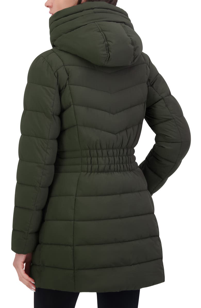 Laundry by Shelli Segal Stretch Puffer Jacket, Alternate, color, Moss Green