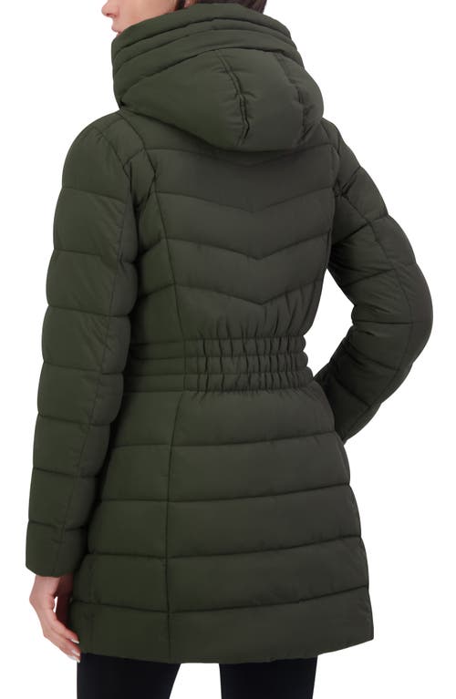 Laundry By Shelli Segal Stretch Puffer Jacket In Green