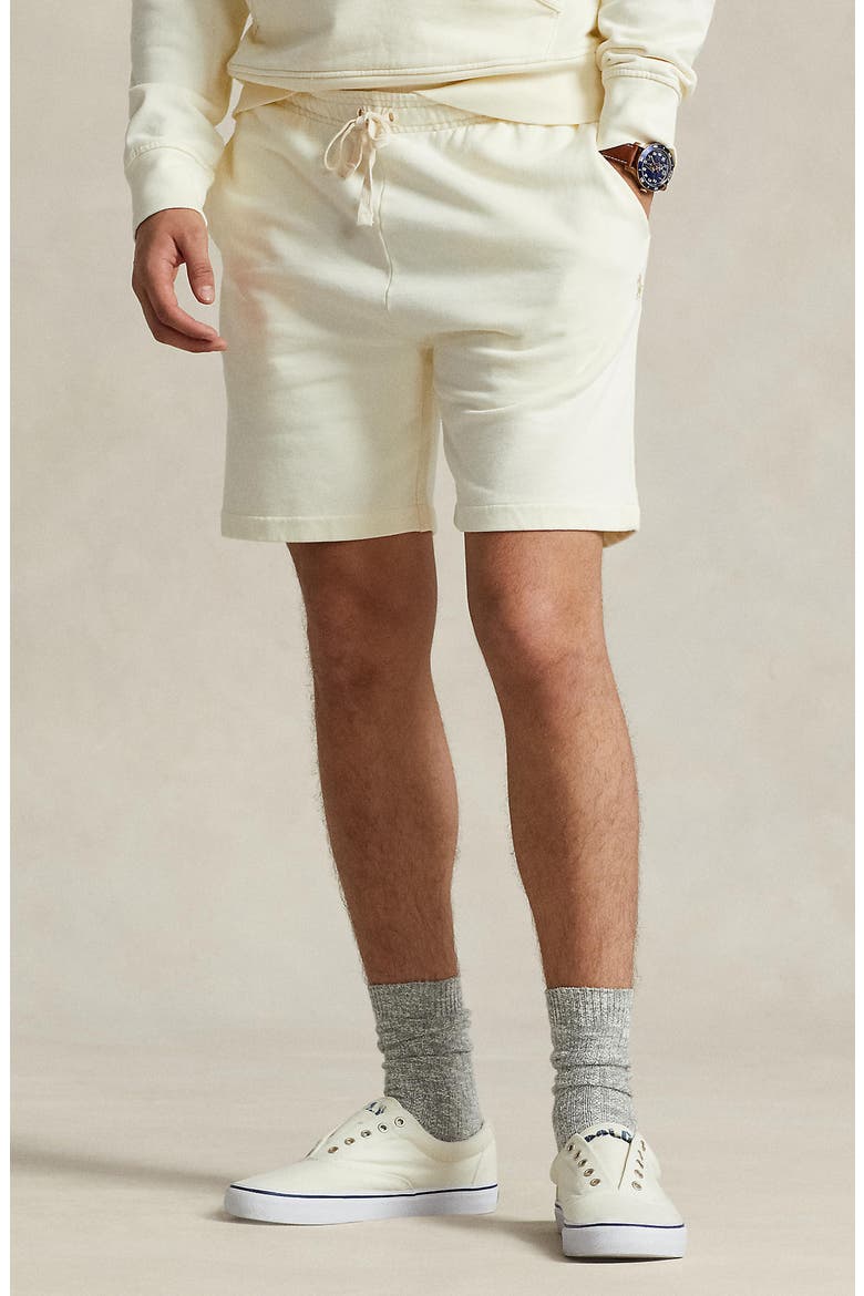 French Terry Drawstring Shorts, Alternate, color, CLUBHOUSE CREAM