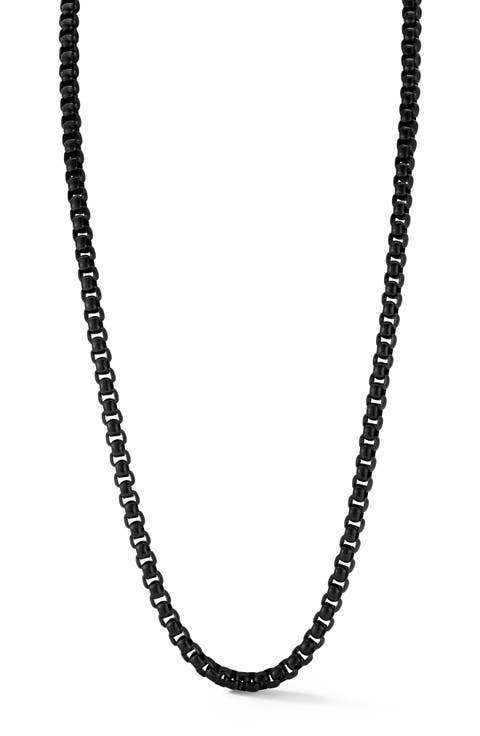 Men's 5mm Round Box Chain Necklace