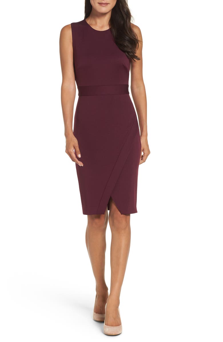 Maggy London Scissor Sheath Dress, Alternate, color, 