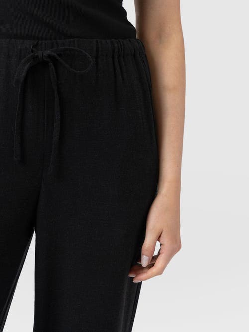 Saint + Sofia Corinne Linen Pant In Black