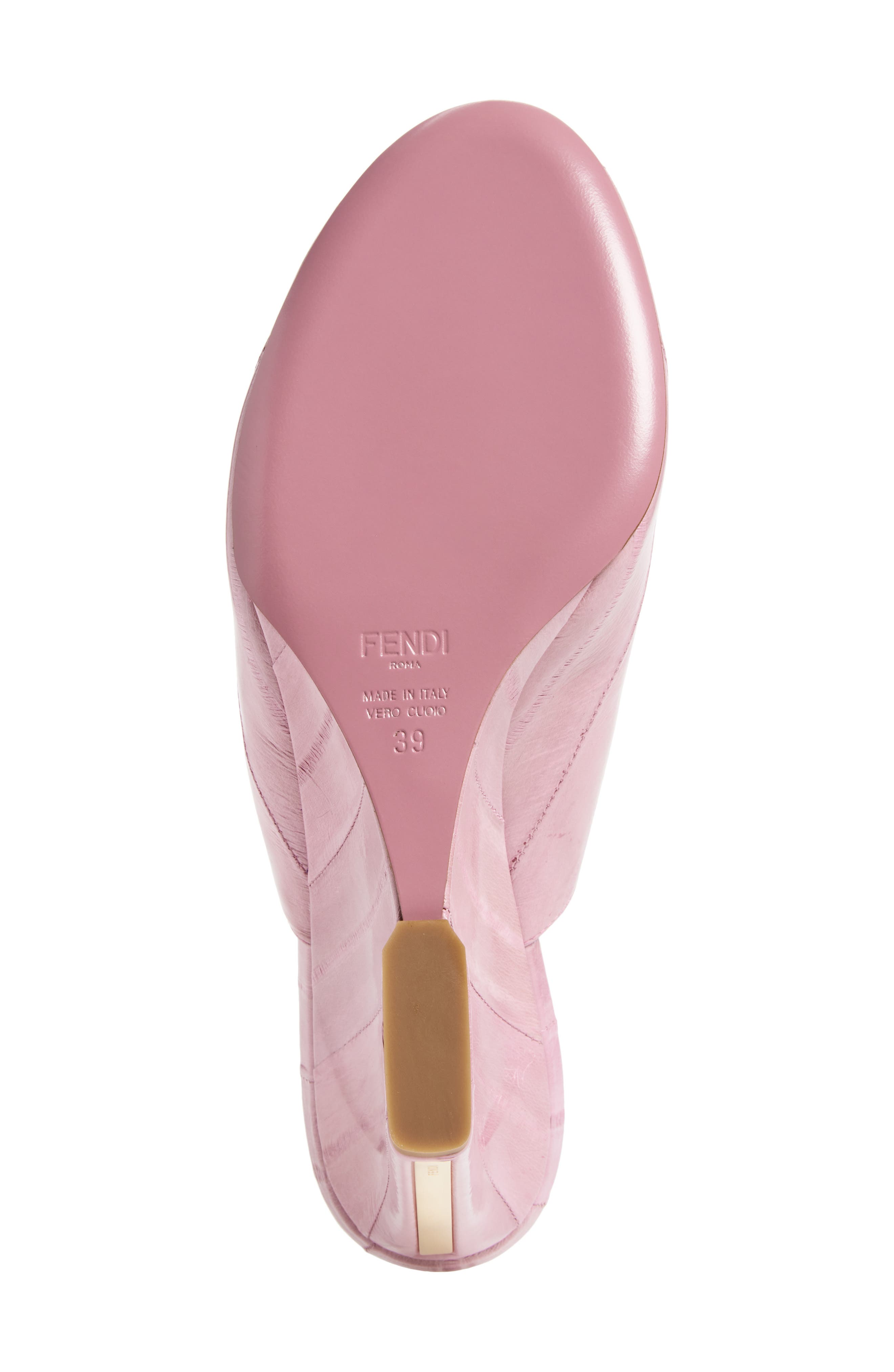 Fendi Show Genuine Eel Wedge Mule, Alternate, color, Indian Pink