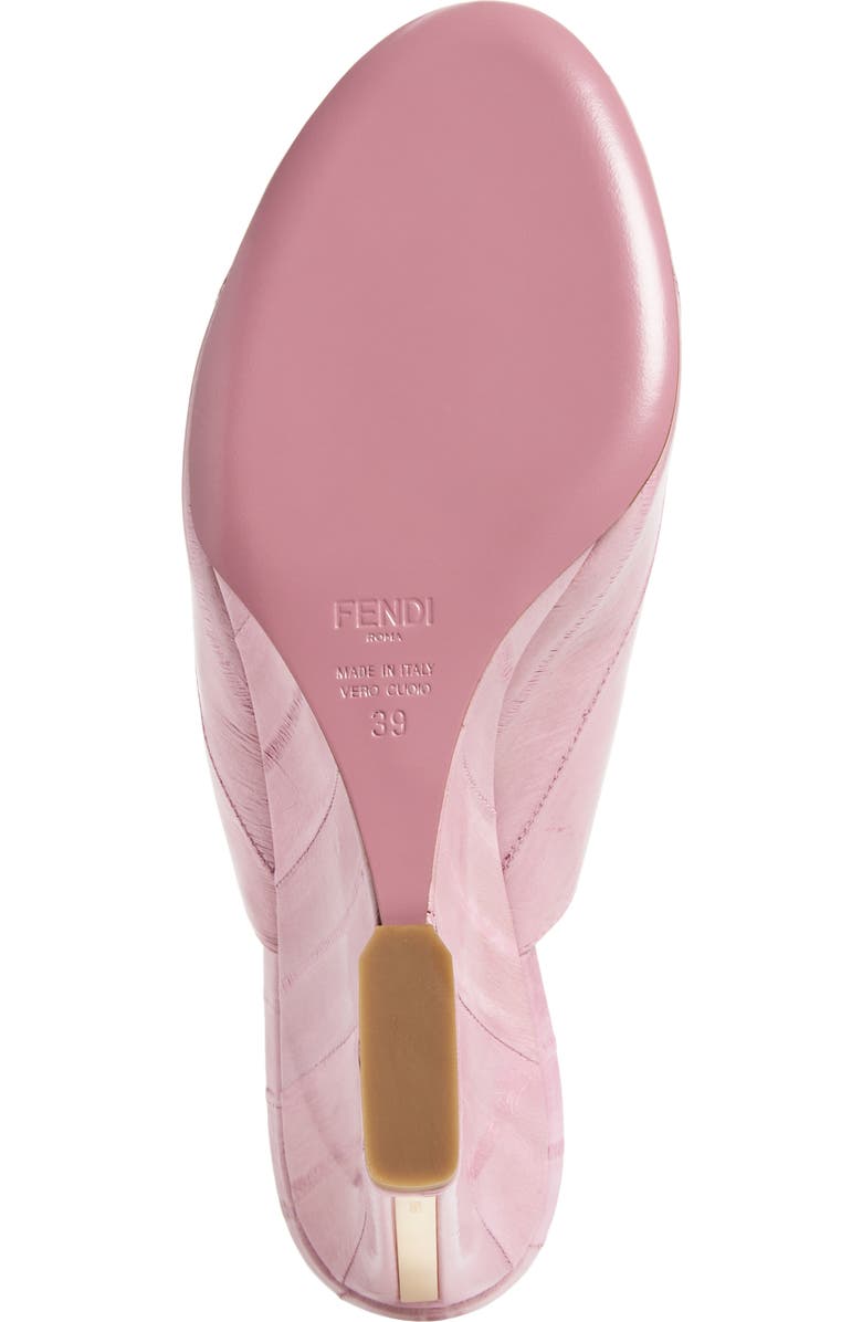 Fendi Show Genuine Eel Wedge Mule, Alternate, color, Indian Pink