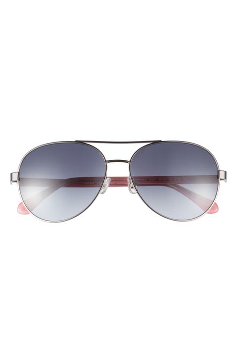 averie 58mm gradient aviator sunglasses