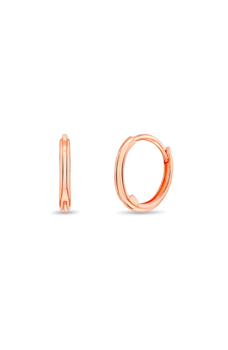 In Season Jewelry 14k The Tiny Hoop Earrings, Main, color, Rose Gold