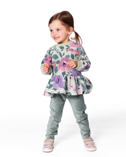 Deux Par Deux Stretch Fleece Sweatshirt In Green