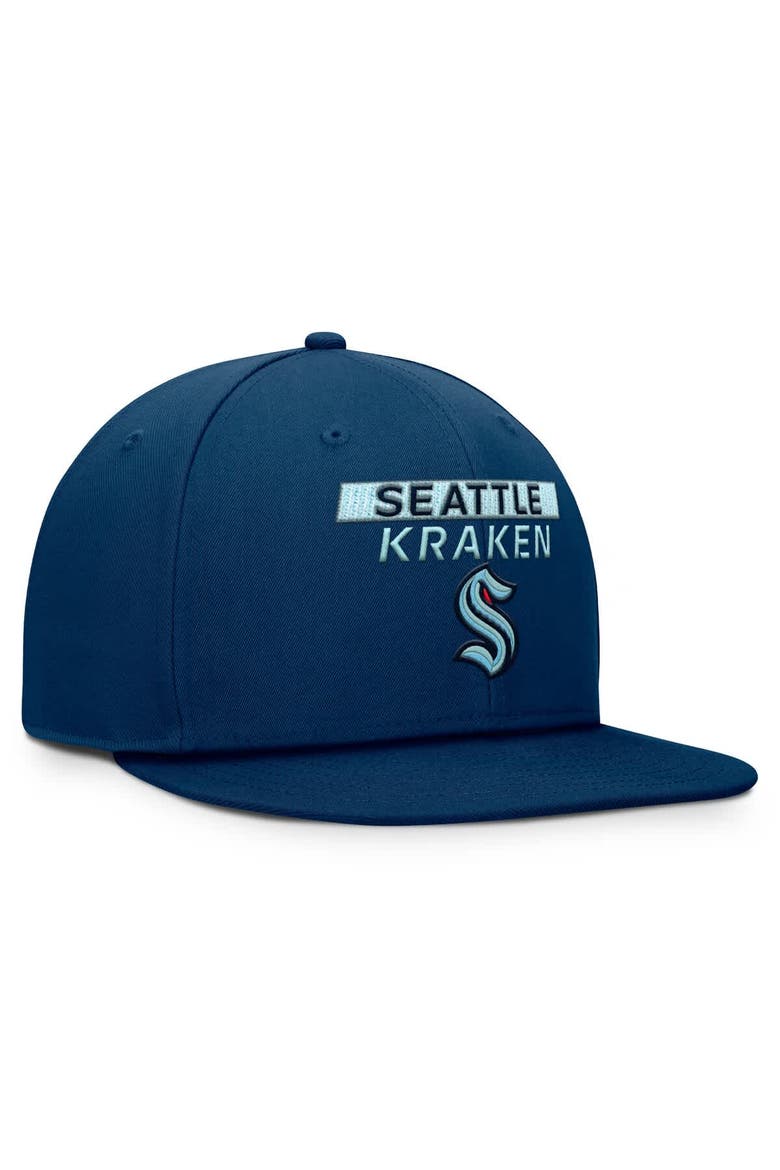 Men's Fanatics Deep Sea Blue Seattle Kraken Authentic Pro Prime Snapback Hat, Alternate, color, Navy
