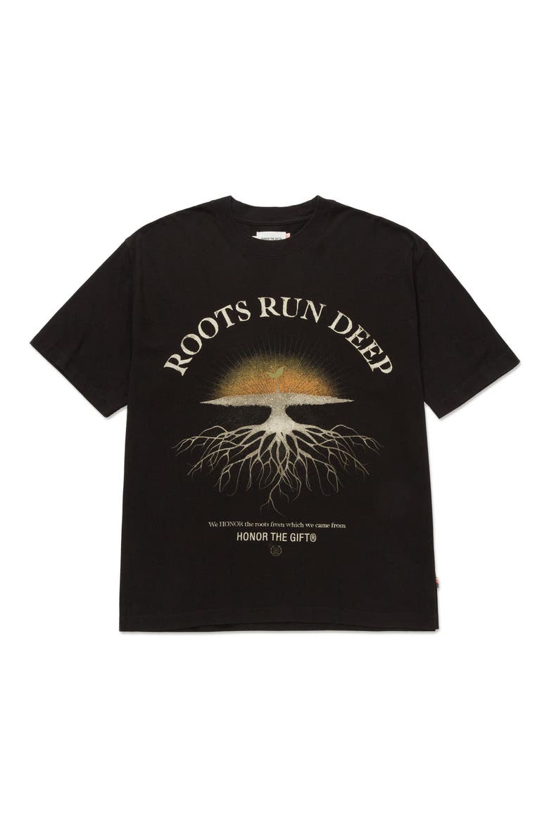 Roots Run Deep Graphic T-Shirt, Main, color, BLACK