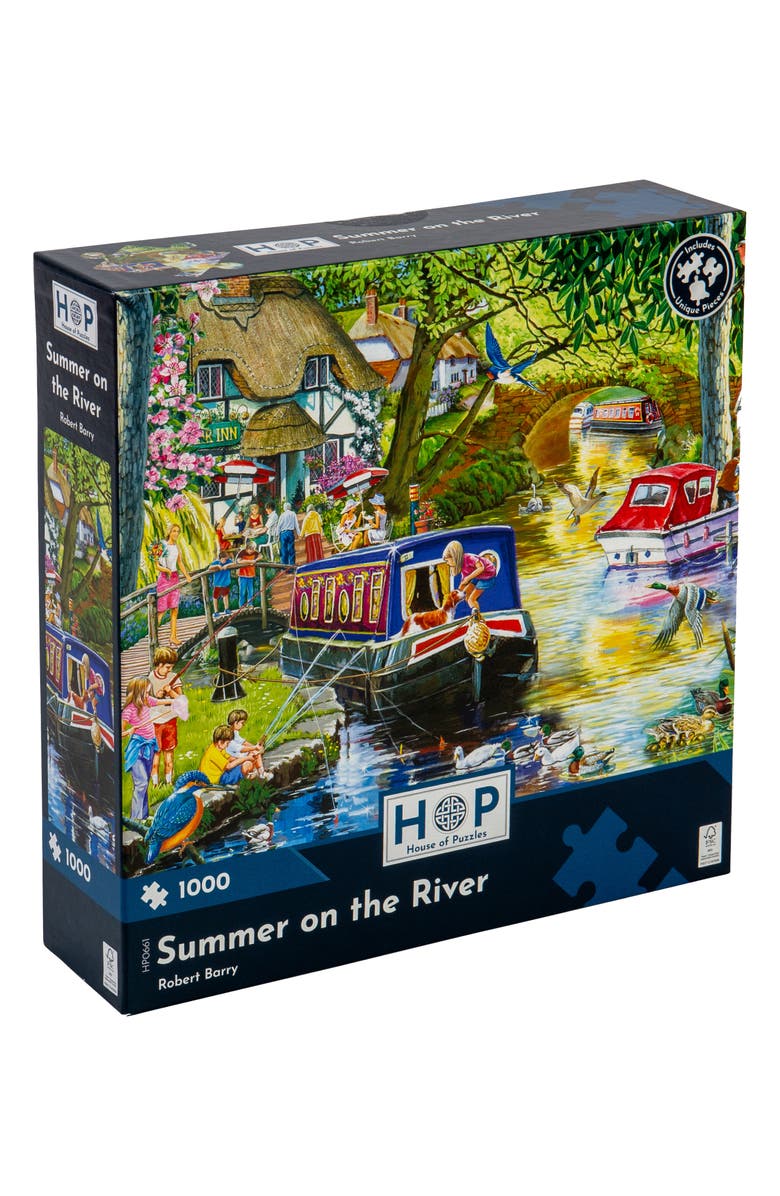 The House of Puzzles Summer on the River 1000-Piece Jigsaw Puzzle, Main, color, 