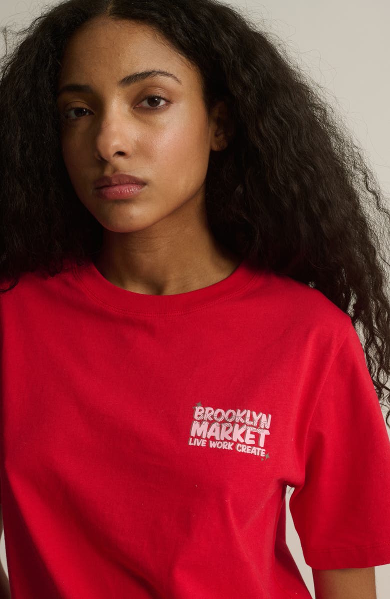 Brooklyn Industries Brooklyn Market Cotton Graphic T-Shirt, Alternate, color, 