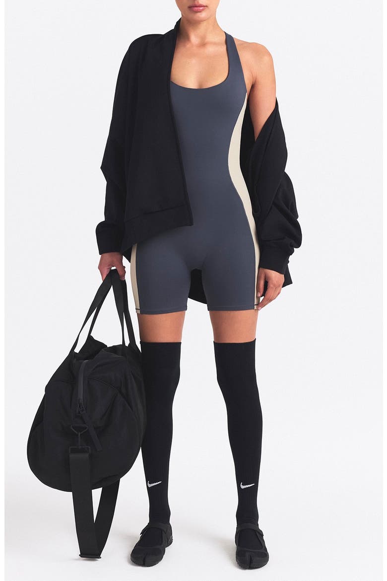 Colorblock Bodysuit, Alternate, color, DEEP ROYAL/ STONE