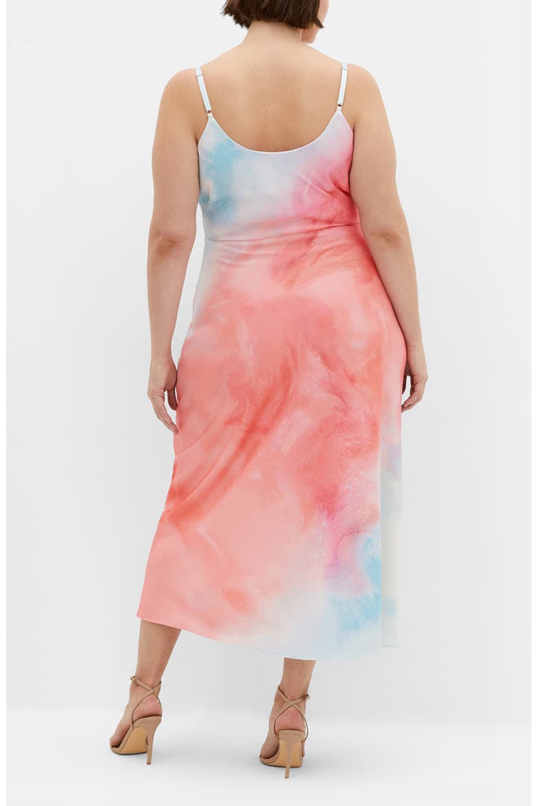Mali Print Evening Dress, Alternate, color, SUNSET OMBRE