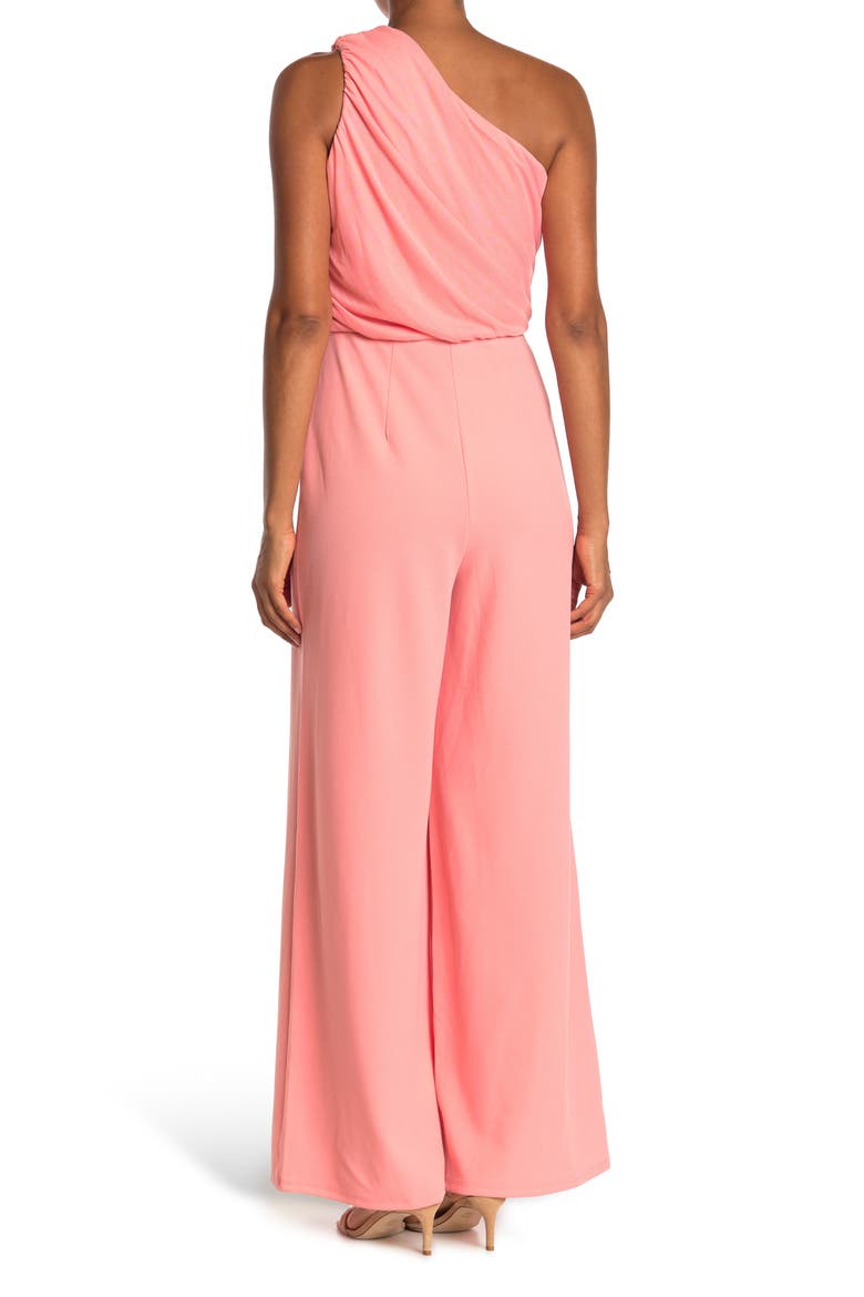 Ava One-Shoulder Wide Leg Jumpsuit, Alternate, color, ROSE PETAL