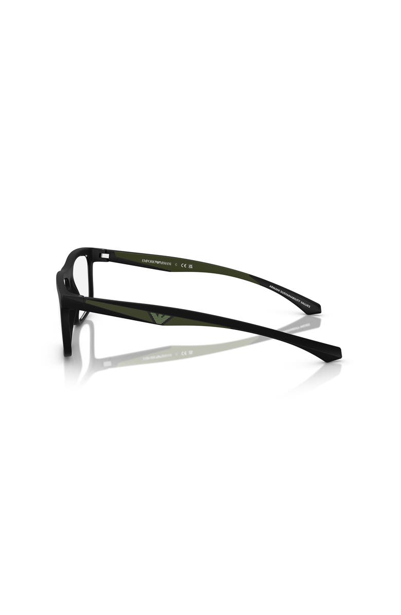 Emporio Armani 53mm Square optical glasses, Alternate, color, Black