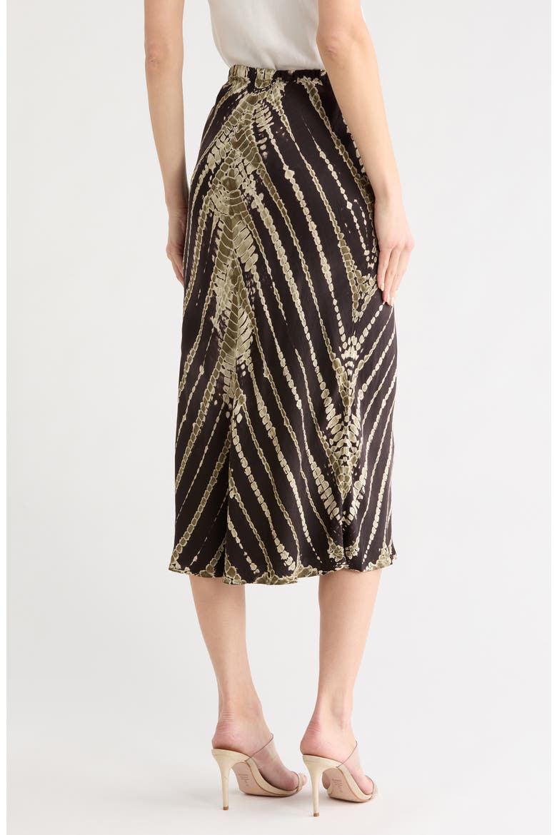 Felicity Satin Midi Skirt, Alternate, color, BLACK SAVANNAH WASH