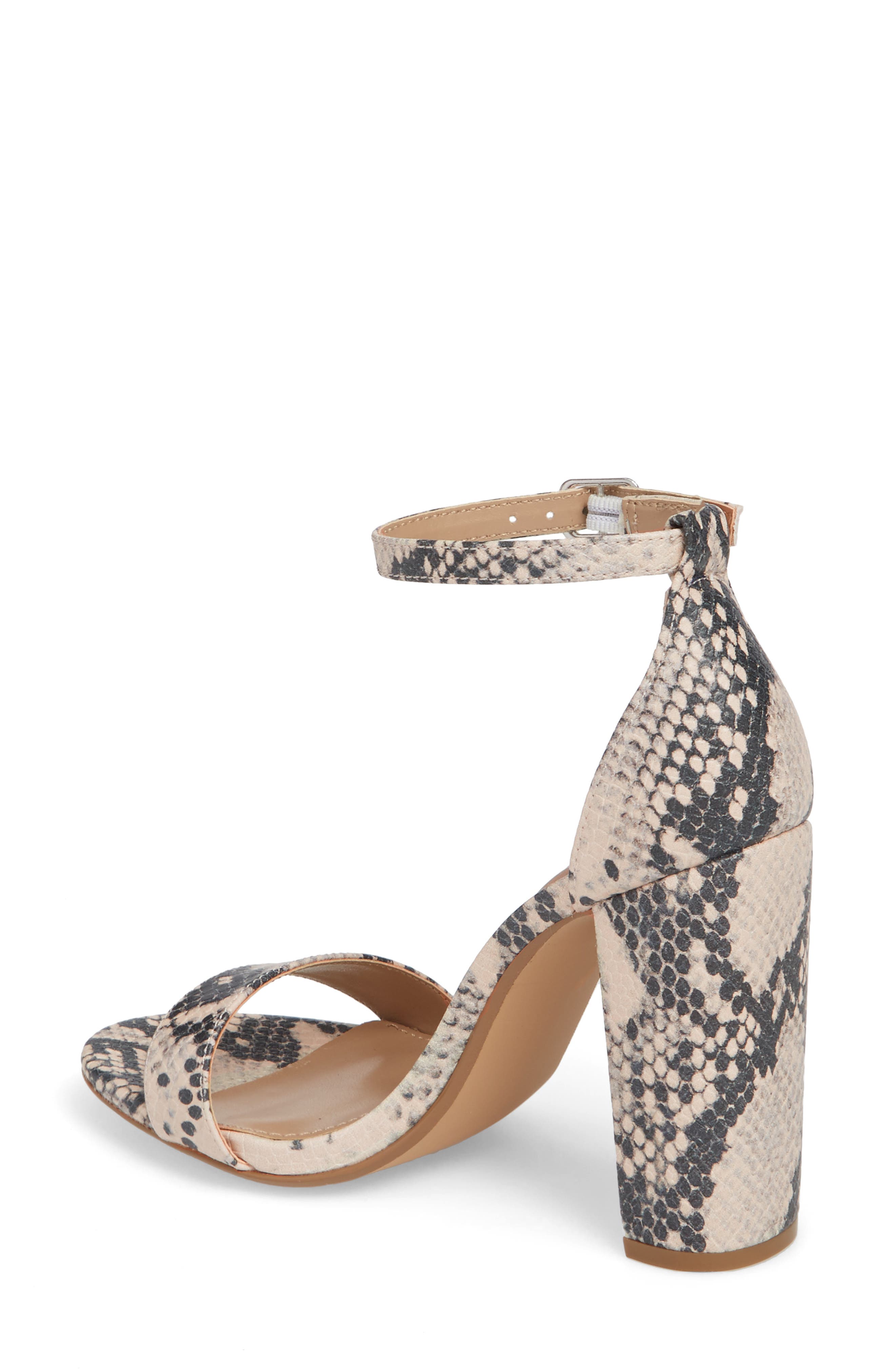 Carrson Ankle Strap Sandal, Alternate, color, WHITE REPTILE PRINT