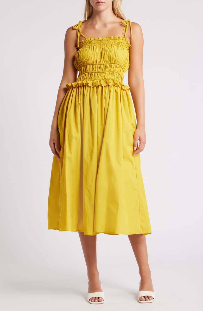 En Saison Cotton Poplin Sundress, Main, color,