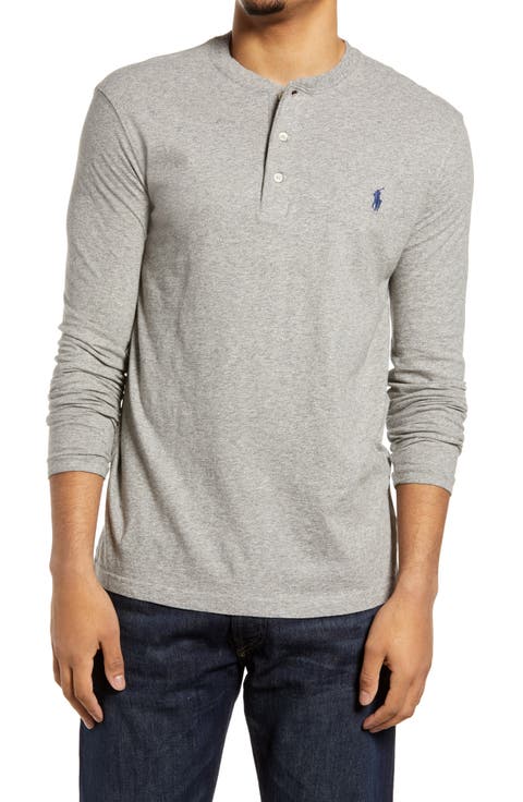 Men's Long Sleeve Henley T-Shirt