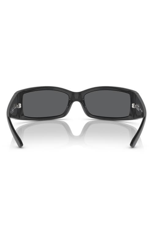 Dolce & Gabbana Dolce&gabbana 61mm Polarized Rectangular Sunglasses In Dark Grey